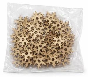 DECOLED Drobné dřevěné dekorace 2 cm, balení 50 ks