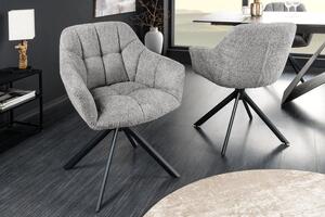 Designová otočná židle Vallerina šedá