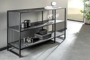 Designový regál Haines 120 cm vzor antracitový mramor