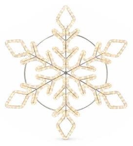 DECOLED Easy Fix 2D LED světelná vločka XI, Ø 88 cm, teple bílá, závěsný, hliník