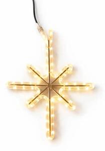 DECOLED Easy Fix 2D LED světelná hvězda Polaris I., 34 × 42 cm, teple bílá, závěsná, hliník