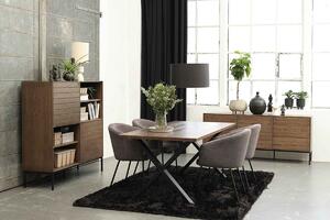Designová jídelní židle Paulina tmavě šedá