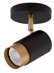 NV 9111432 Bodové svítidlo POGNO černá a zlatý hliník GU10 1x10W IP20 220-240V bez žárovky - NOVA LUCE