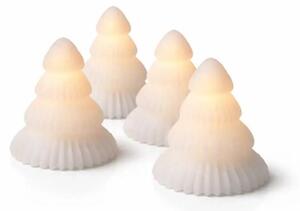 SIRIUS LED svíčky z pravého vosku na baterie, stromeček, ø 6,5 × 7 cm, sada 4 ks, CR2032