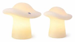 SIRIUS LED svíčky z pravého vosku na baterky, houby, bílá, sada 2 ks, 10 × 8,5 cm a 12 × 9 cm, CR2032