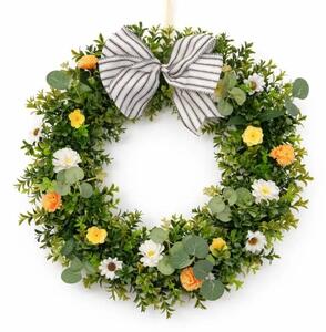 DECOLED Velikonoční věnec na dveře 39 cm, plast, venkovní