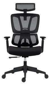 Kancelářská ergonomická židle FAMORA — černá, nosnost 130 kg