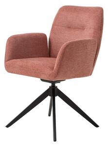 Designová otočná židle Talaith růžová
