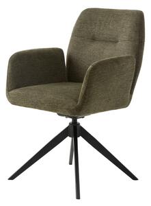 Designová otočná židle Talaith olivová zelená