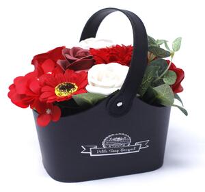 Kytice mýdlových růží - Elegantní košík červená vytříbenost - 867 - 381 - 478