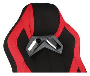 Dětská herní židle A-RACER ZK-013 — látka, černá/červená