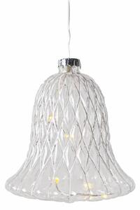 SIRIUS LED skleněný zvonek, čirý, Ø 9 × 10 cm, 5 diod, IP20 interiér, 1× AAA