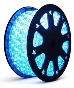 DECOLED Easy Fix světelná LED hadice venkovní, 50 m, modrá, 1500 diod, čirý kabel, IP44, cívka