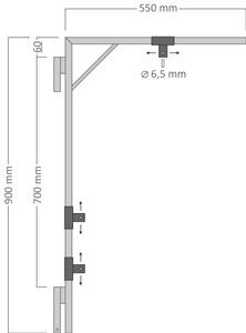 DECOLED Držák motivu na sloupy VO pro dekory 60 - 80 cm, 55 x 90 cm, pro 2x U20S