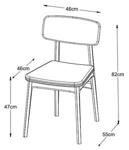 Designová jídelní židle Harper kouřová hnědá