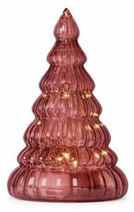 SIRIUS LED svítící stromeček, skleněný, vínový, 16,5 cm