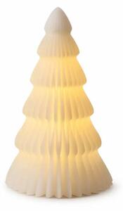 SIRIUS LED svíčka z pravého vosku na baterie, stromeček, bílý, ø 13 × 16 cm, 2× AA