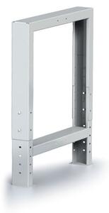 Výškově nastavitelná kovová noha pro dílenské stoly MECHANIC I, výška 660 - 1015 mm, šedá