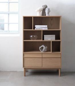 Designová knihovna Zayleigh 140 cm vzor dub