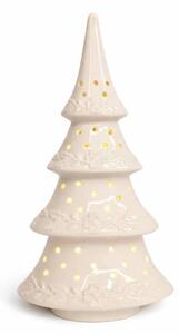 DECOLED LED dekorace keramický stromeček, 15 × 9,2 × 29 cm, teple bílá, 2× LR44