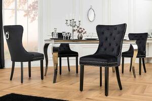 Designová židle Queen černý samet - Skladem