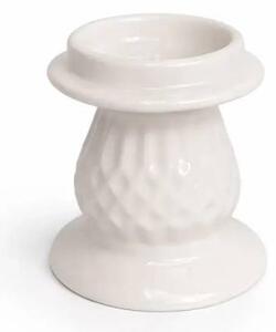 DECOLED Vánoční svícen na stůl 7 × 7 × 6,5 cm, keramický, bílý