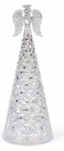 DECOLED Skleněný anděl 10 × 26 cm, čiré sklo