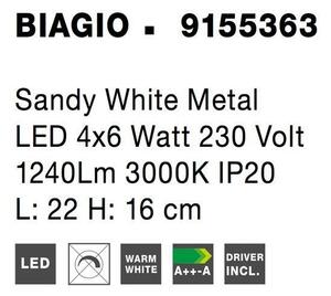 NV 9155363 Bodové svítidlo BIAGIO bílý kov LED 4x6W 230V 3000K IP20 - NOVA LUCE