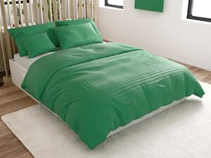 Hotelové povlečení z mikrovlákna JASMINE tmavě zelené - proužek 2 cm Rozměr povlečení: 70 x 90 cm | 140 x 220 cm