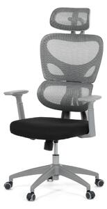 Ergonomická kancelářská židle RENEE - šedá síťovina / černá látka