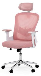 Ergonomická kancelářská židle EMILIE - růžová síťovina