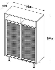 Designová skříňka Taiyanna 140 cm černá