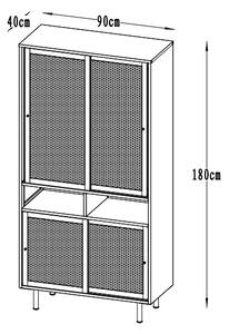 Designová skříňka Taiyanna 180 cm šedá