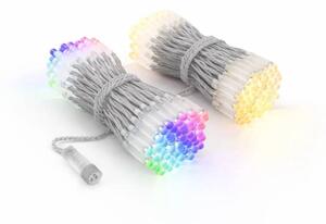 Barevná světýlka venkovní Twinkly strings 25 m Dual Pro, 2× 125 LED RGB, čirý kabel, IP44, 2× 12,5 m