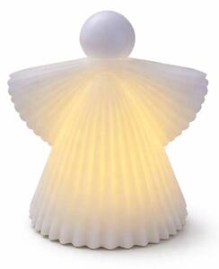 SIRIUS LED svíčka Anděl z pravého vosku na baterie, 11,2 × 12,5 cm, bílý, 2× AA