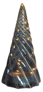 SIRIUS LED svítící stromeček, skleněný, 23,5 × 11,5 cm, černý