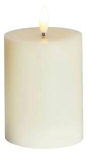 SIRIUS LED svíčka na baterie vosková Sille Ivory, Ø 7,5 × 10 cm, bílá, 2× AA