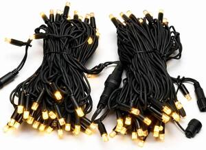 DECOLED Eco Fix LED světelný řetěz venkovní, 20 m, teple bílá, 120 diod, černý kabel, IP67, 36V
