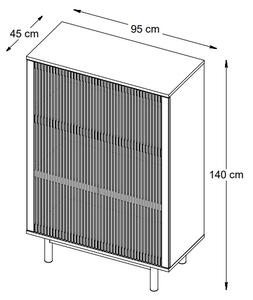 Designová skříňka Calloway 140 cm přírodní dub