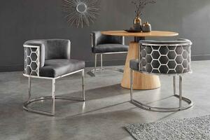 Designová jídelní židle Baldassare šedý samet