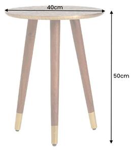 Designový odkládací stolek Hadelinde 50 cm měď