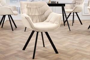 Designová otočná židle Kiara šampaňská