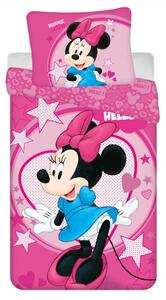 Dětské povlečení z mikrovlákna MINNIE HELLO růžové Rozměr povlečení: 70 x 90 cm | 140 x 200 cm