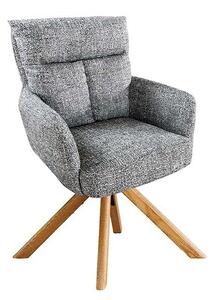Designová otočná židle Maddison zelená / dub