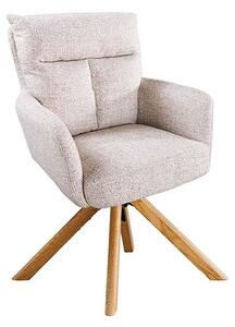 Designová otočná židle Maddison šampaňská / dub