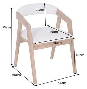 Designová jídelní židle Massive Honey akácie / béžová
