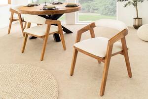 Designová jídelní židle Massive Honey akácie / béžová