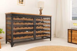 Designová vitrína na víno Winebar 127 cm jedle