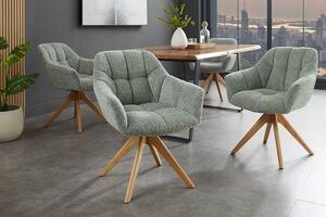 Designová otočná židle Vallerina šalvějová zelená / dub
