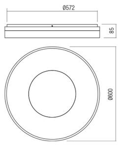 Redo 01-2004 - LED Stm stropní svítidlo MAYA LED/75W/230V pr. 60 cm zlatá